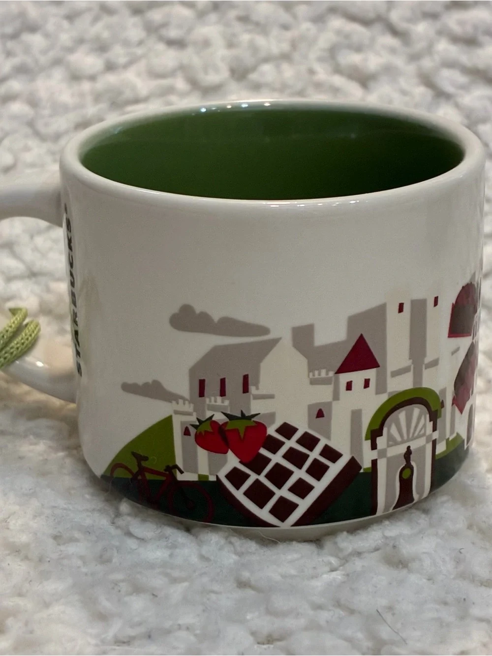 Starbucks 2025 City Mug Cup You are here Series YAH Ornament Belgium 2oz NEW